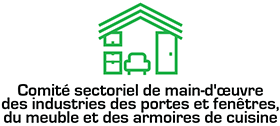 logo du Comité sectoriel de main-d'œuvre des industries des portes et fenêtres, du meuble et des armoires de cuisine
